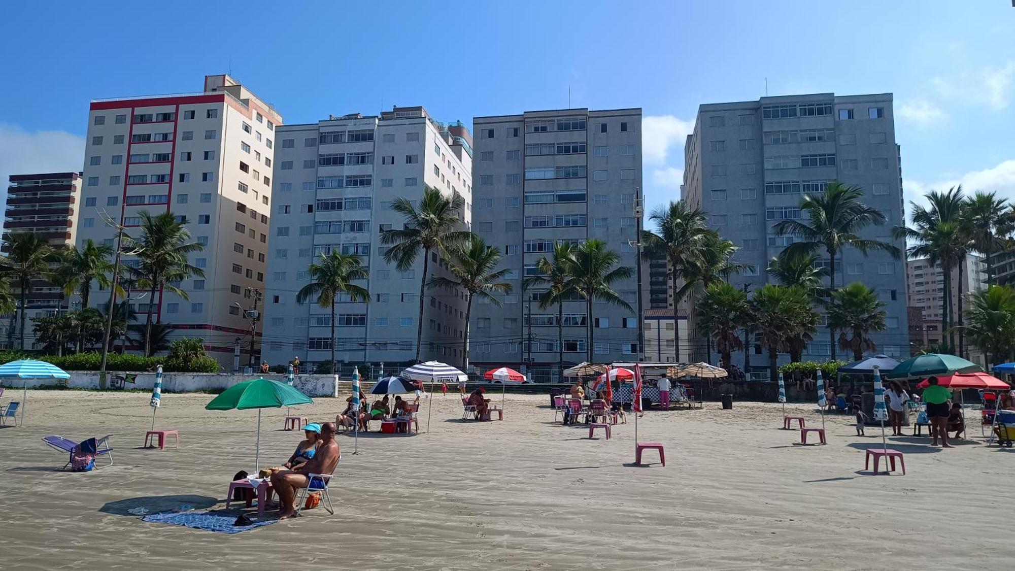 Apartamento Pe Na Areia Vila Caicara Прая Гранде Екстериор снимка